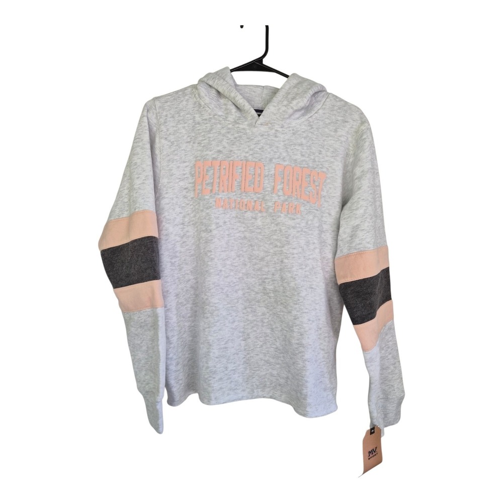 MV Sport Petrified Forest National Park Hoodie Gray Colorblock Pullover NWT L